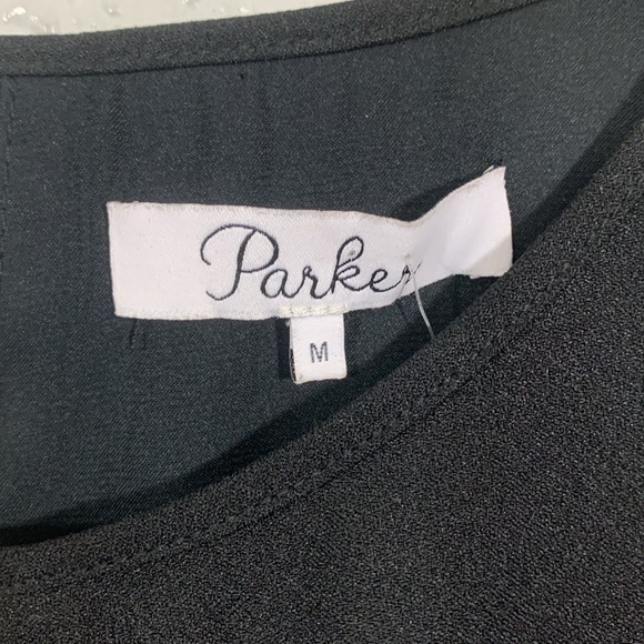 Parker NWT Black Sleeveless Mini Cocktail Dress       size M - Picture 3 of 14